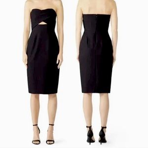 BLACK HALO Strapless Cutout Detail Sheath Dress, Black Size 8